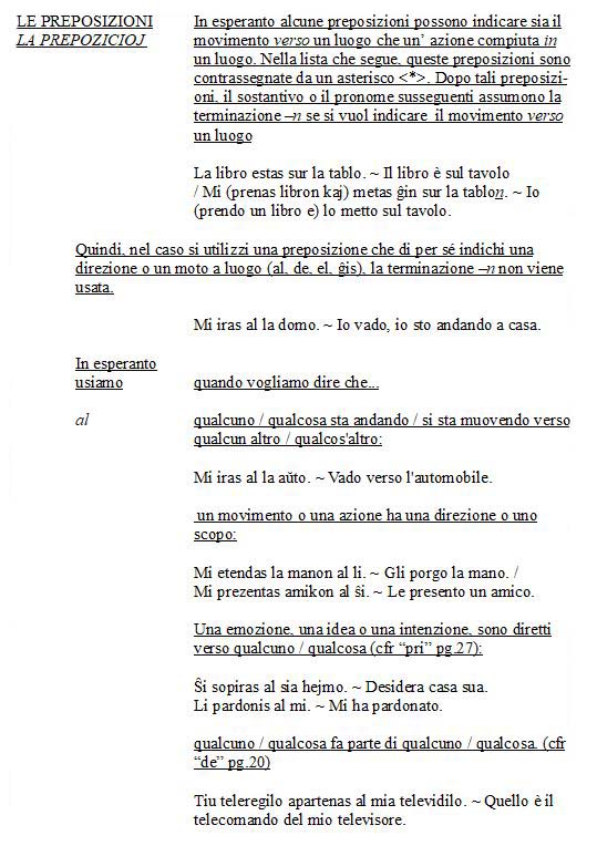 Italiano - Le Preposizioni