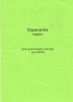 Esperanto-ŝlosilo dana kovrilpaĝo Esperanto-ŝlosilo dana kovrilpaĝo